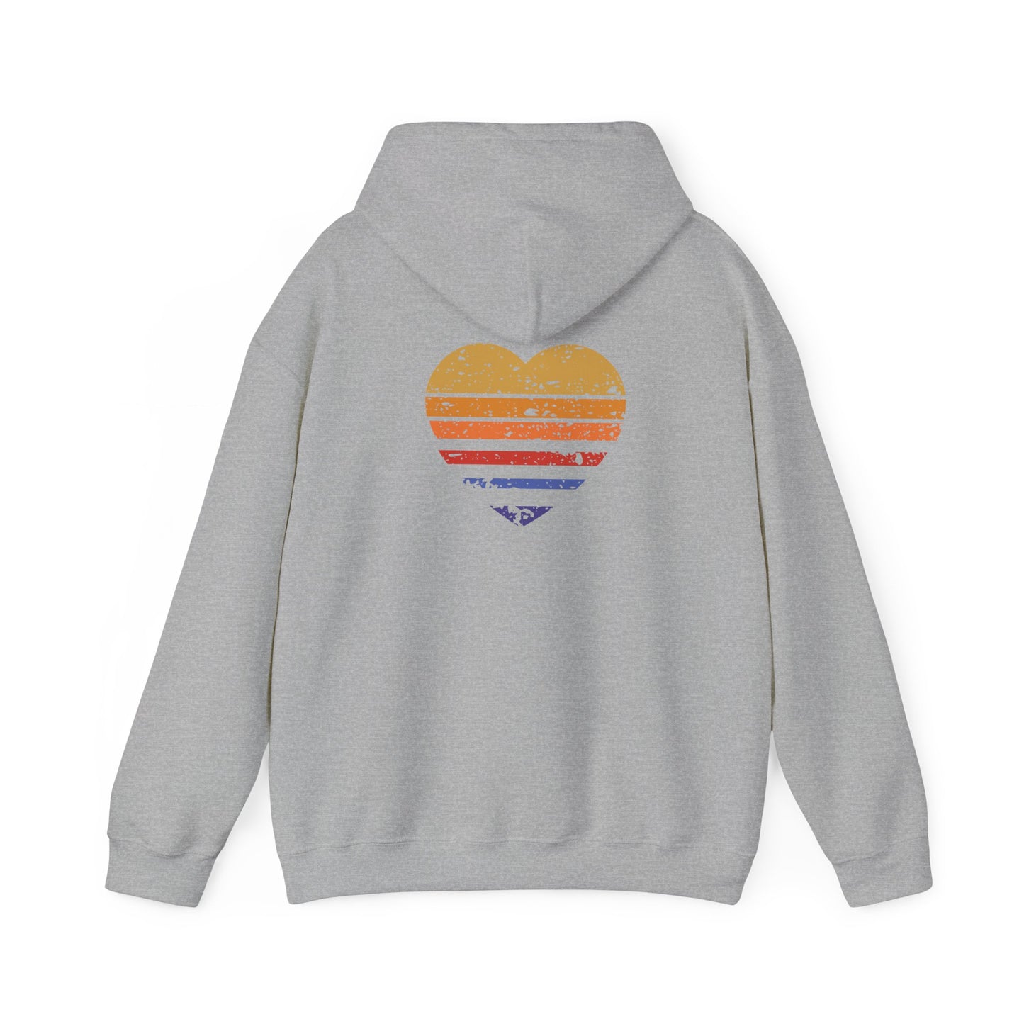 Distressed Heart Heavy Blend™ Hooded Sweatshirt