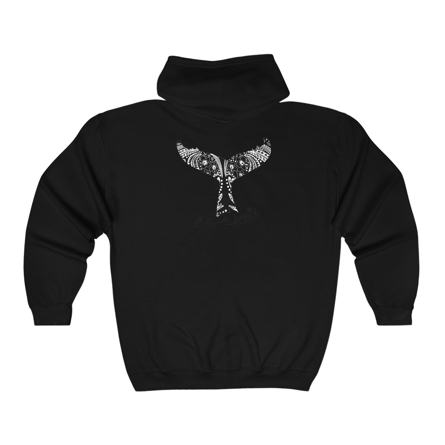 Whale Tail Heavy Blend™ Full Zip Hooded Sweatshirt