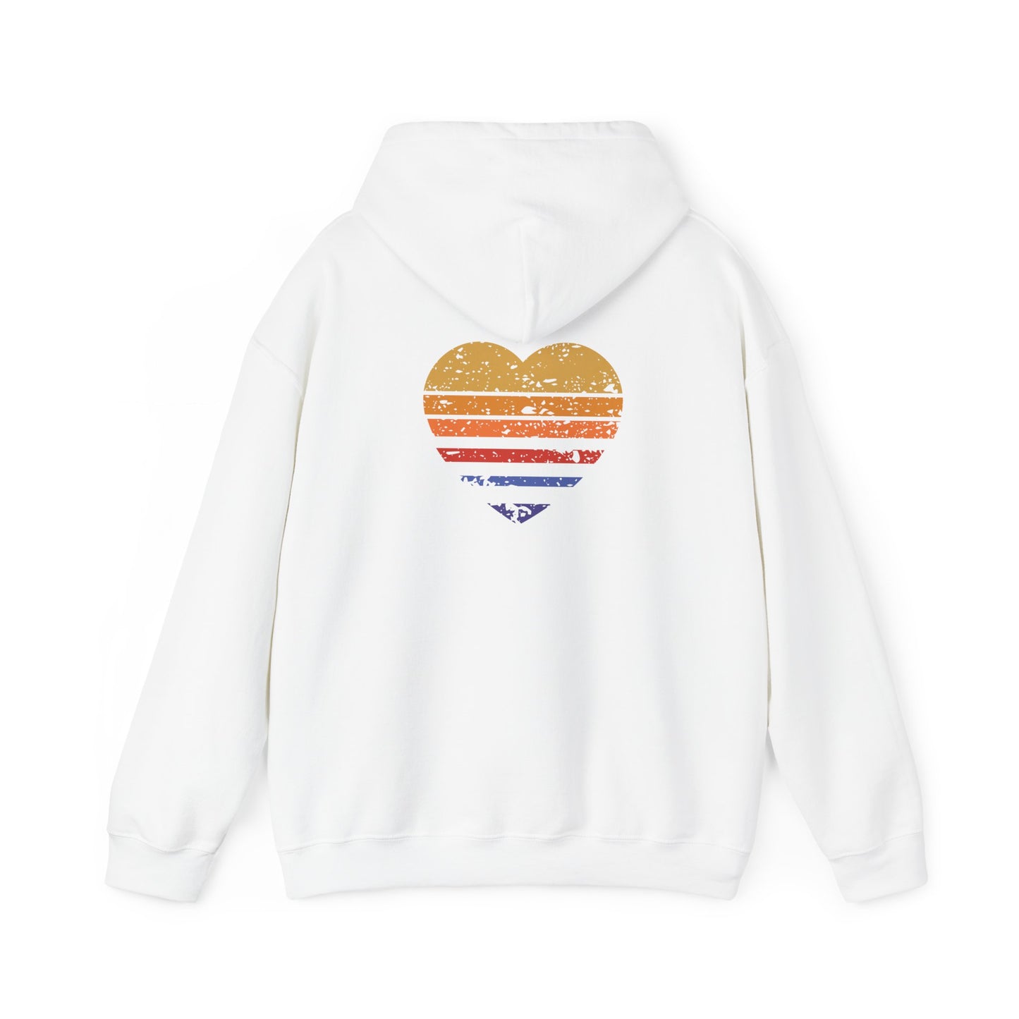 Distressed Heart Heavy Blend™ Hooded Sweatshirt