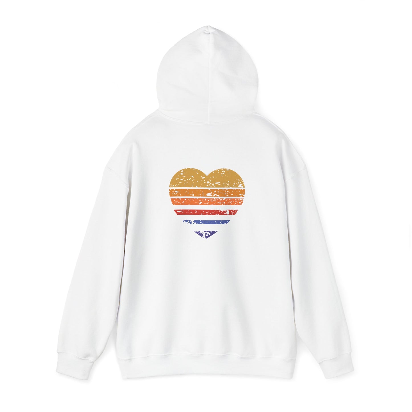 Distressed Heart Heavy Blend™ Hooded Sweatshirt