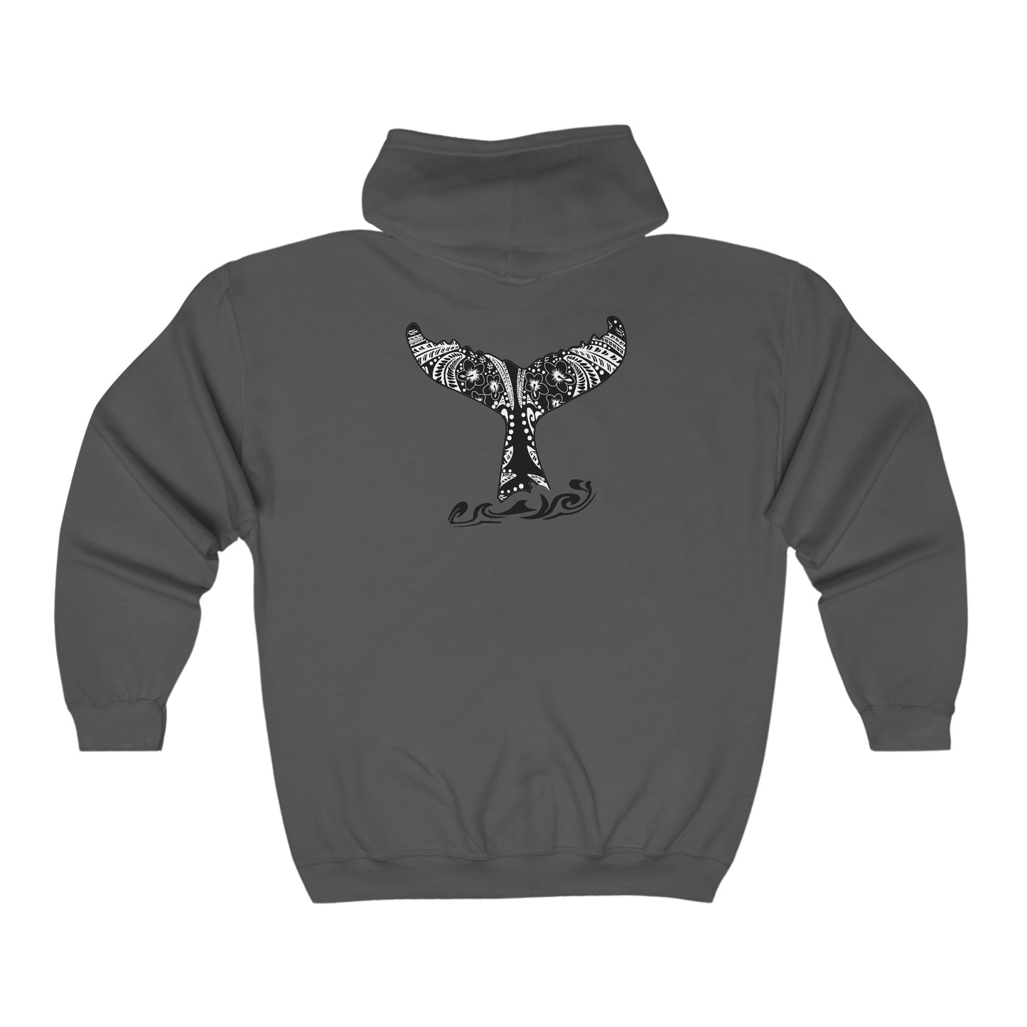 Whale Tail Heavy Blend™ Full Zip Hooded Sweatshirt